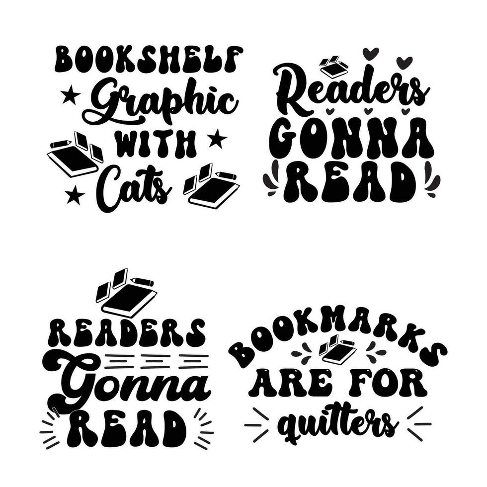 Book lovers T-Shirt Design Digital Download Bundle vector