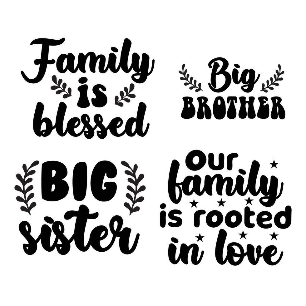 family t shirt design bundle ,Digital Download Bundle vector