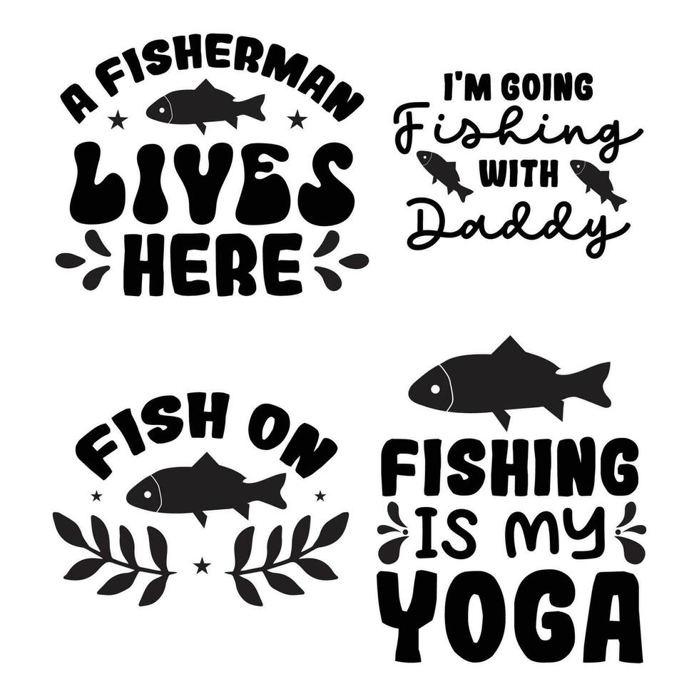fishing t shirt design bundle ,Digital Download Bundle vector