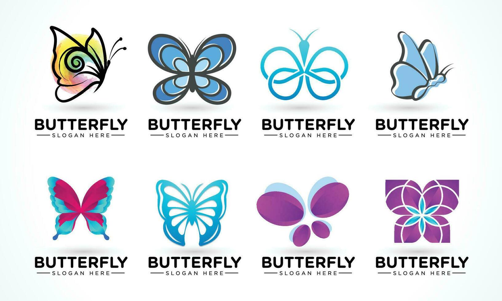 Butterfly Logo Design Pack vector