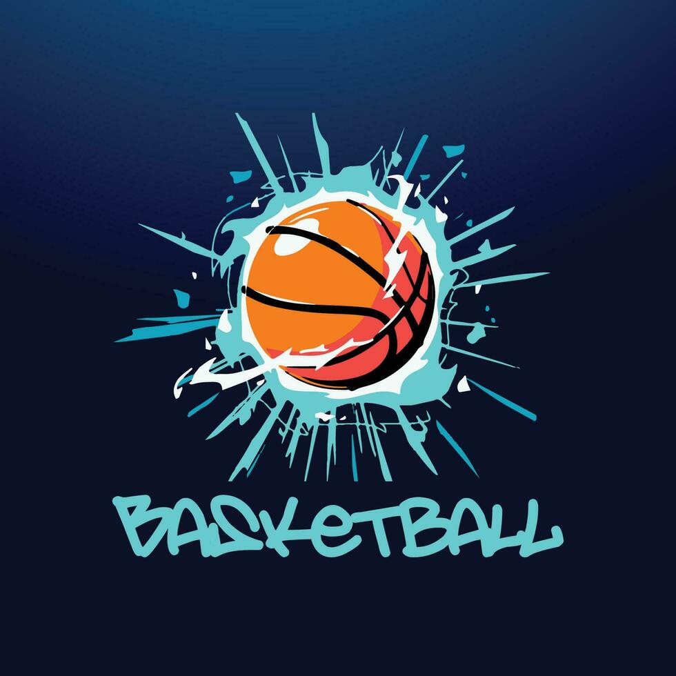 diseño de logotipo de baloncesto vector