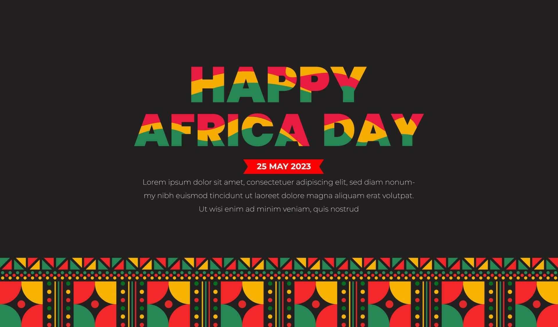 happy Africa day background or banner design Template. 23607312 Vector