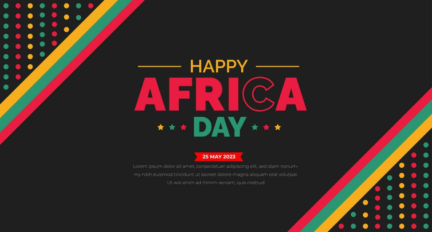 happy Africa day background or banner design Template. vector