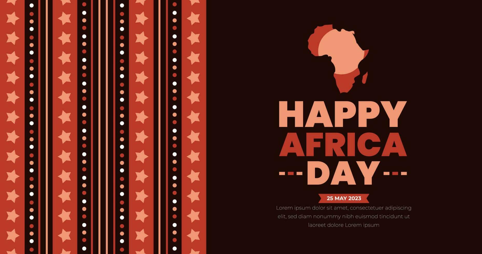 happy Africa day background or banner design Template. vector