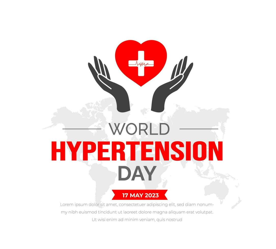 World Hypertension Day background or banner design template vector