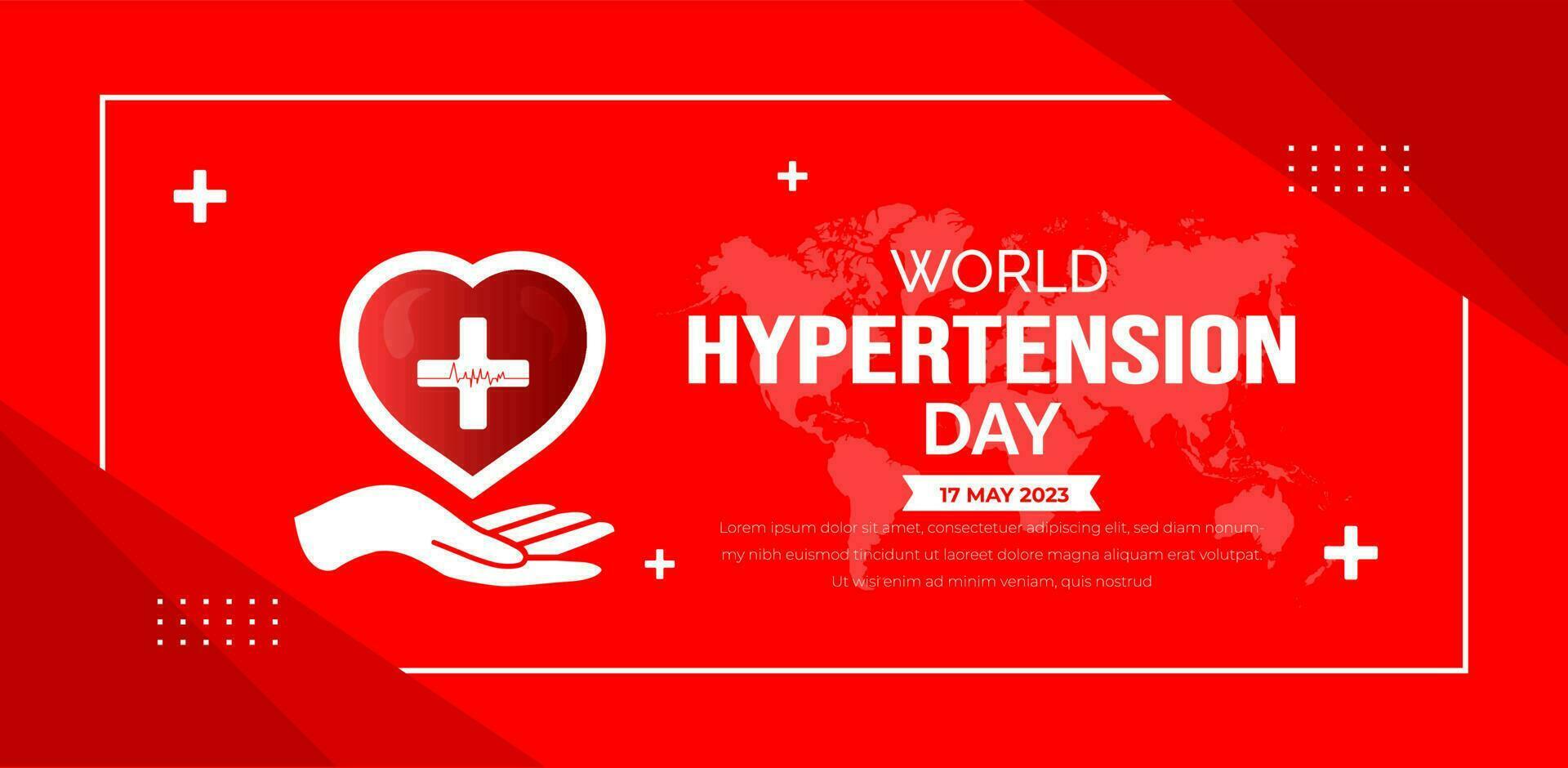 World Hypertension Day background or banner design template vector