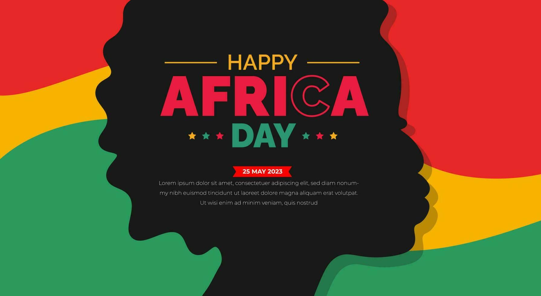 happy Africa day background or banner design Template. vector