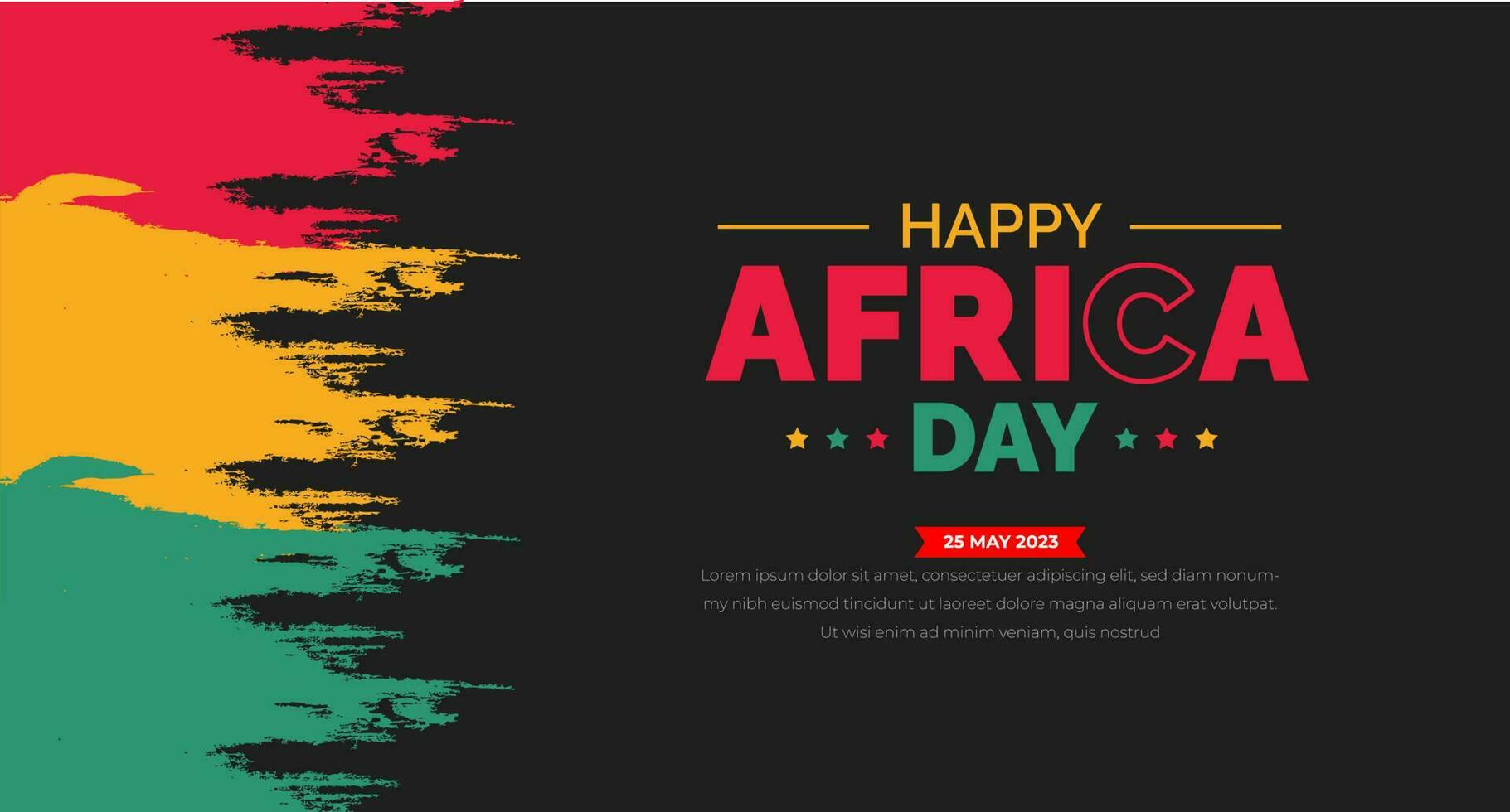 happy Africa day background or banner design Template. vector