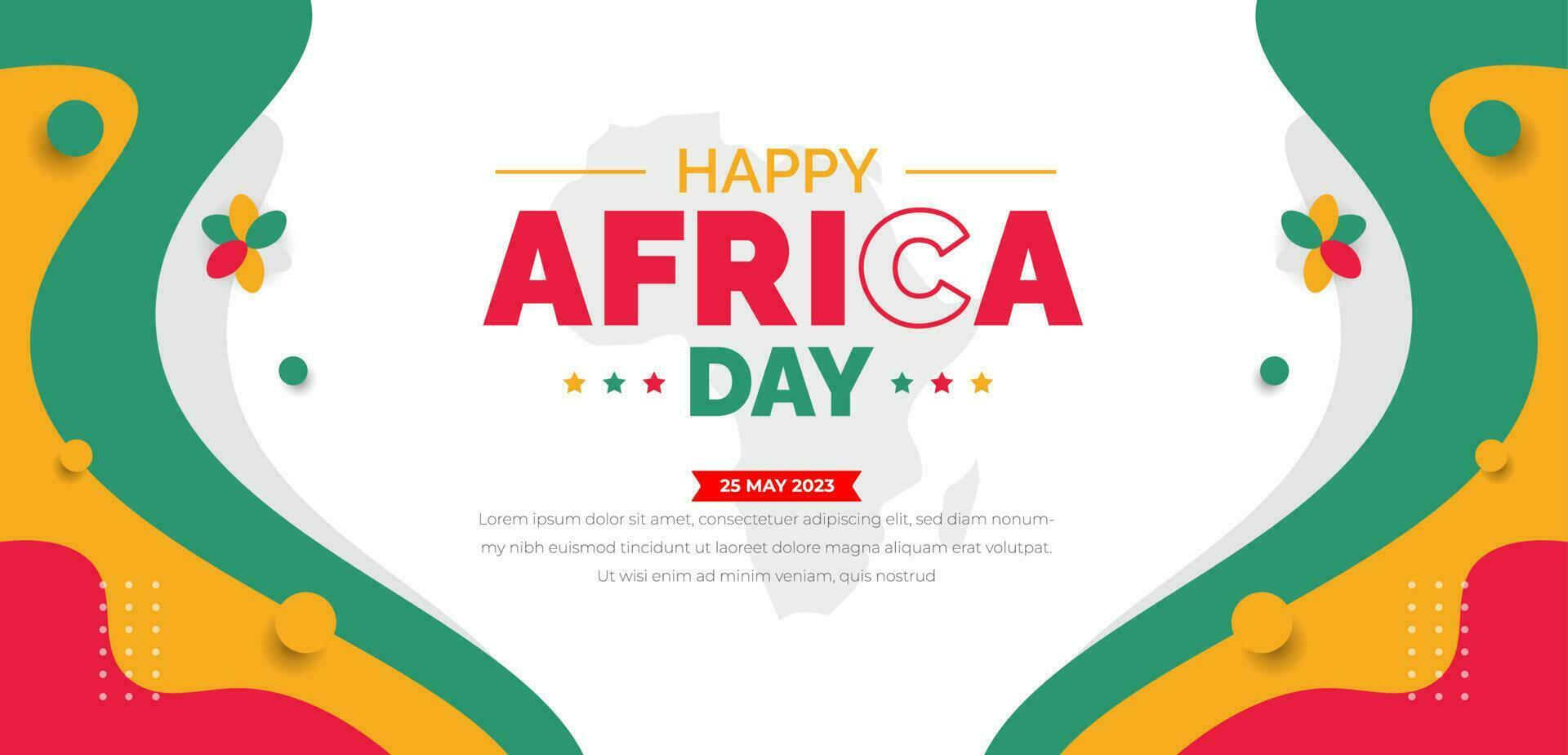 contento África día antecedentes o bandera diseño modelo. vector