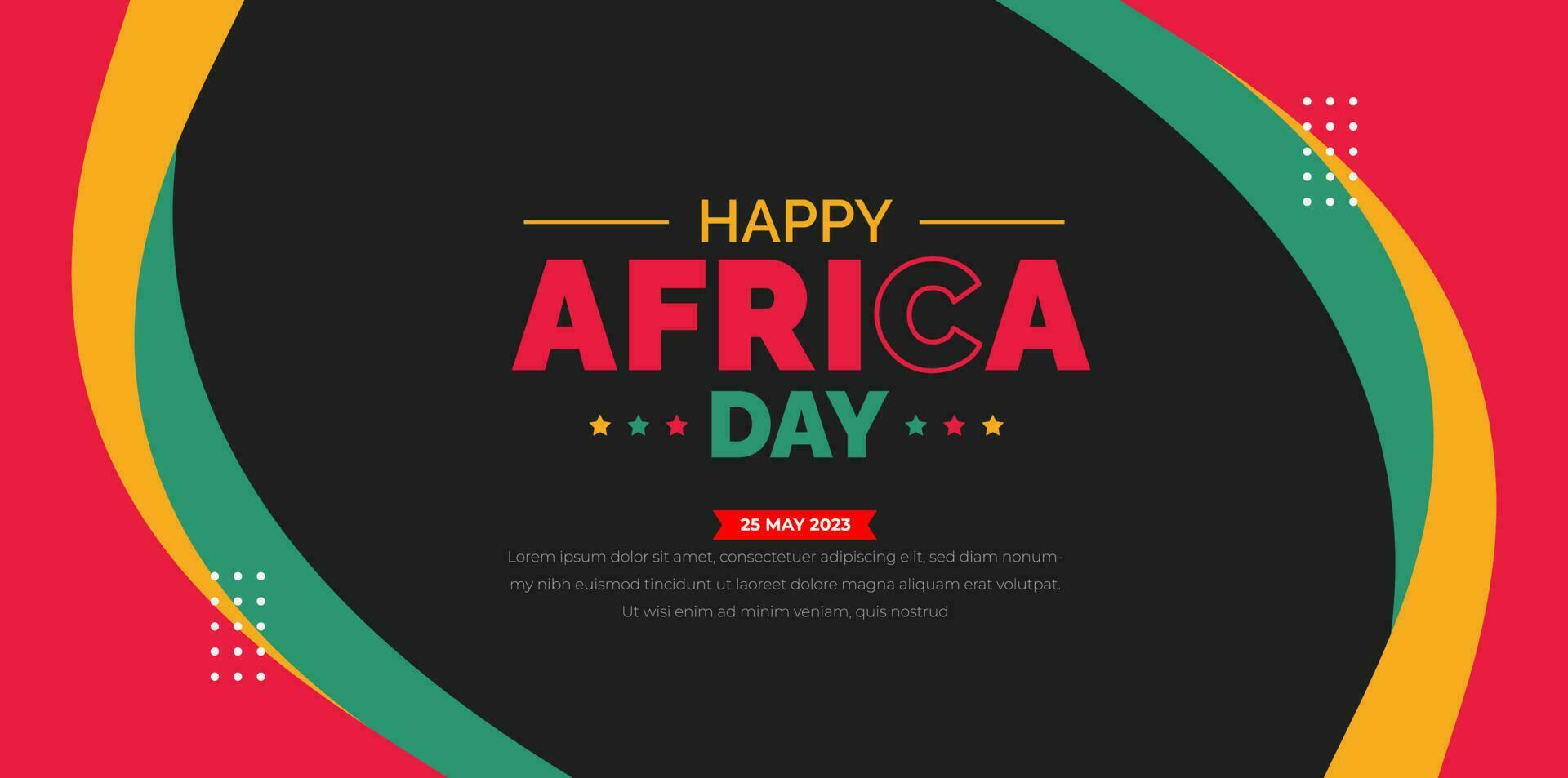 happy Africa day background or banner design Template. vector