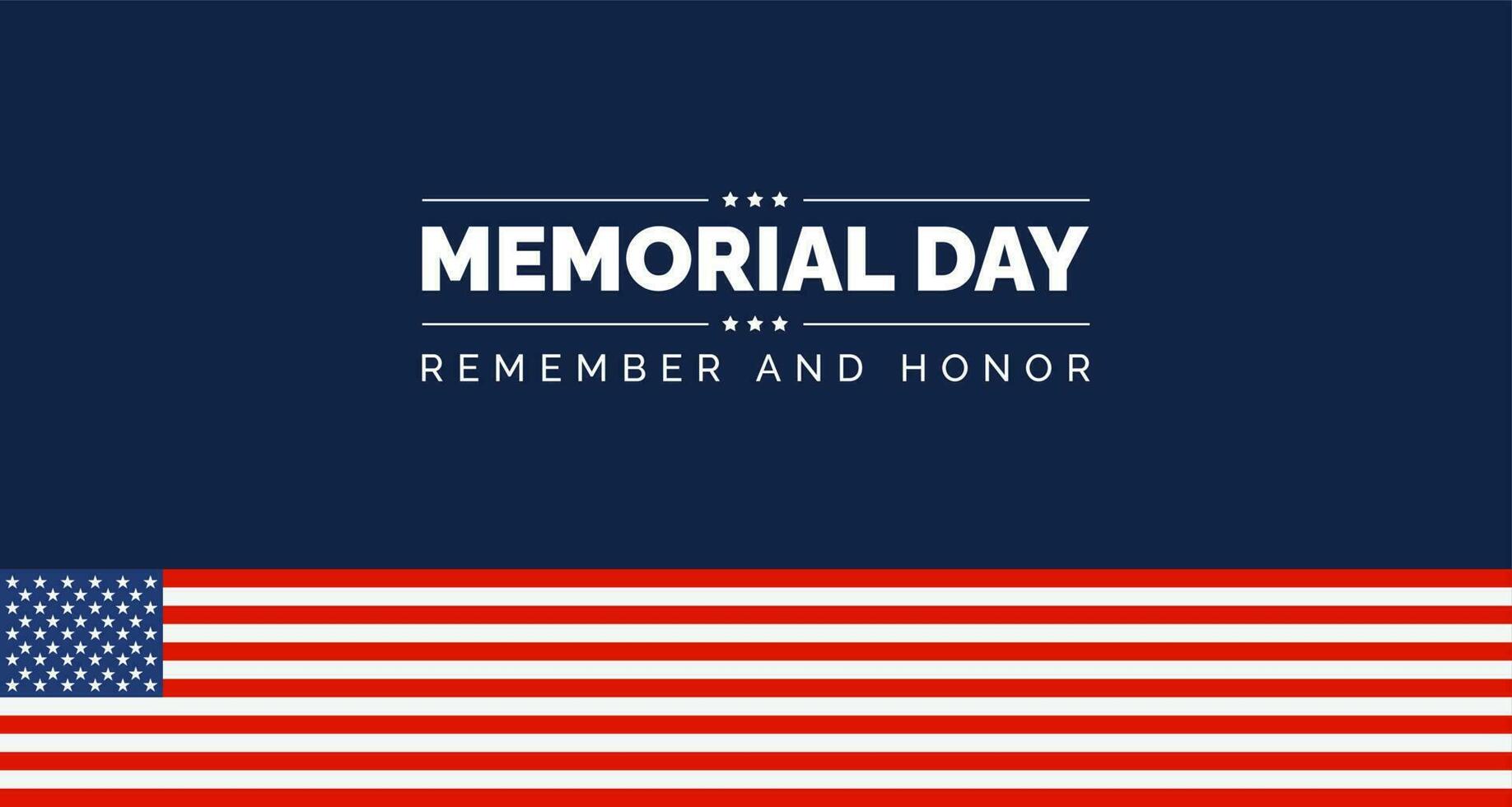 Happy Memorial Day Background or banner design template Vector Illustration. Remember and Honor.  National American holiday illustration. Vector Memorial day greeting card or background design.