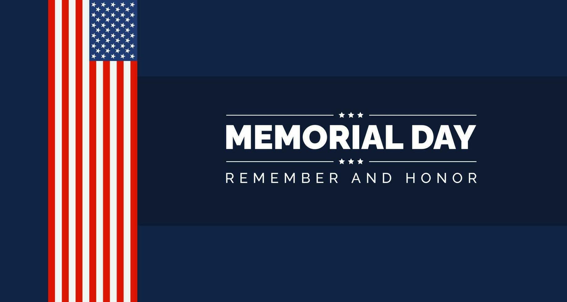 Happy Memorial Day Background or banner design template Vector Illustration. Remember and Honor.  National American holiday illustration. Vector Memorial day greeting card or background design.