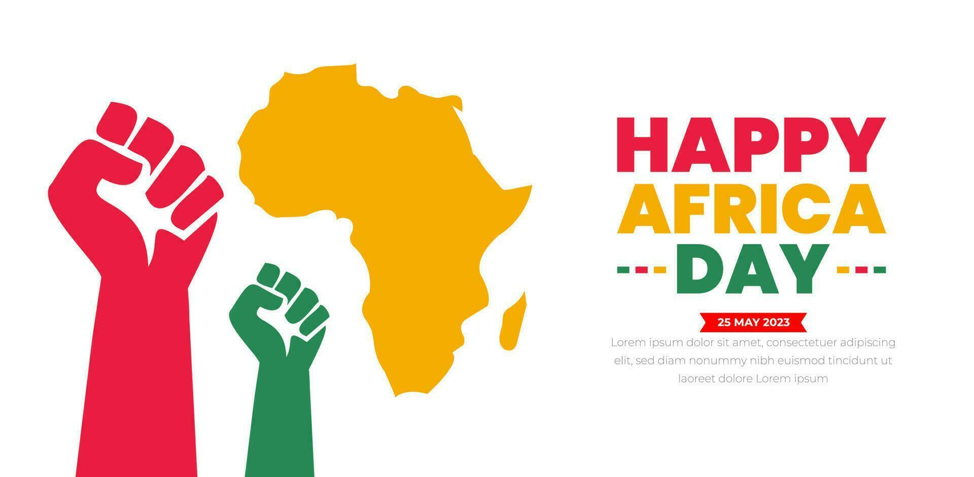 happy Africa day background or banner design Template. vector