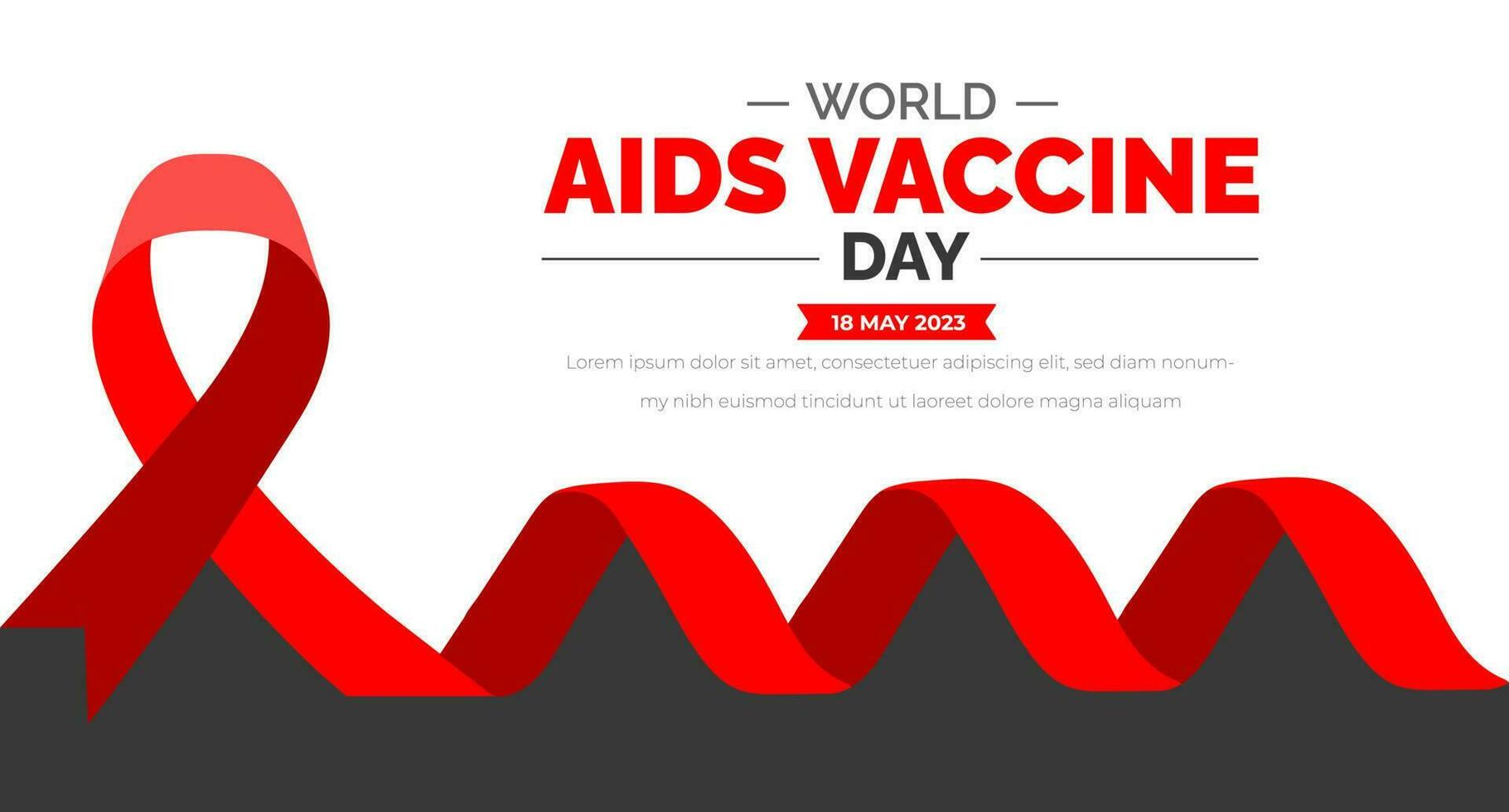 mundo SIDA vacuna día antecedentes o bandera diseño modelo. vector