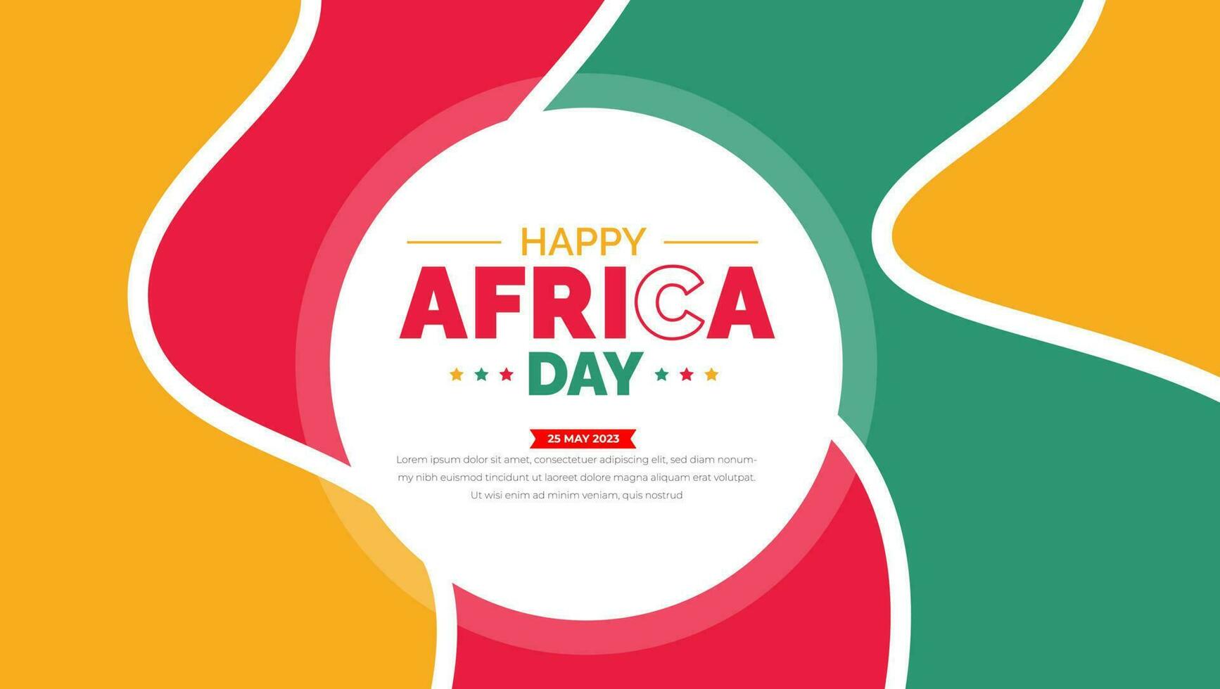 happy Africa day background or banner design Template. vector