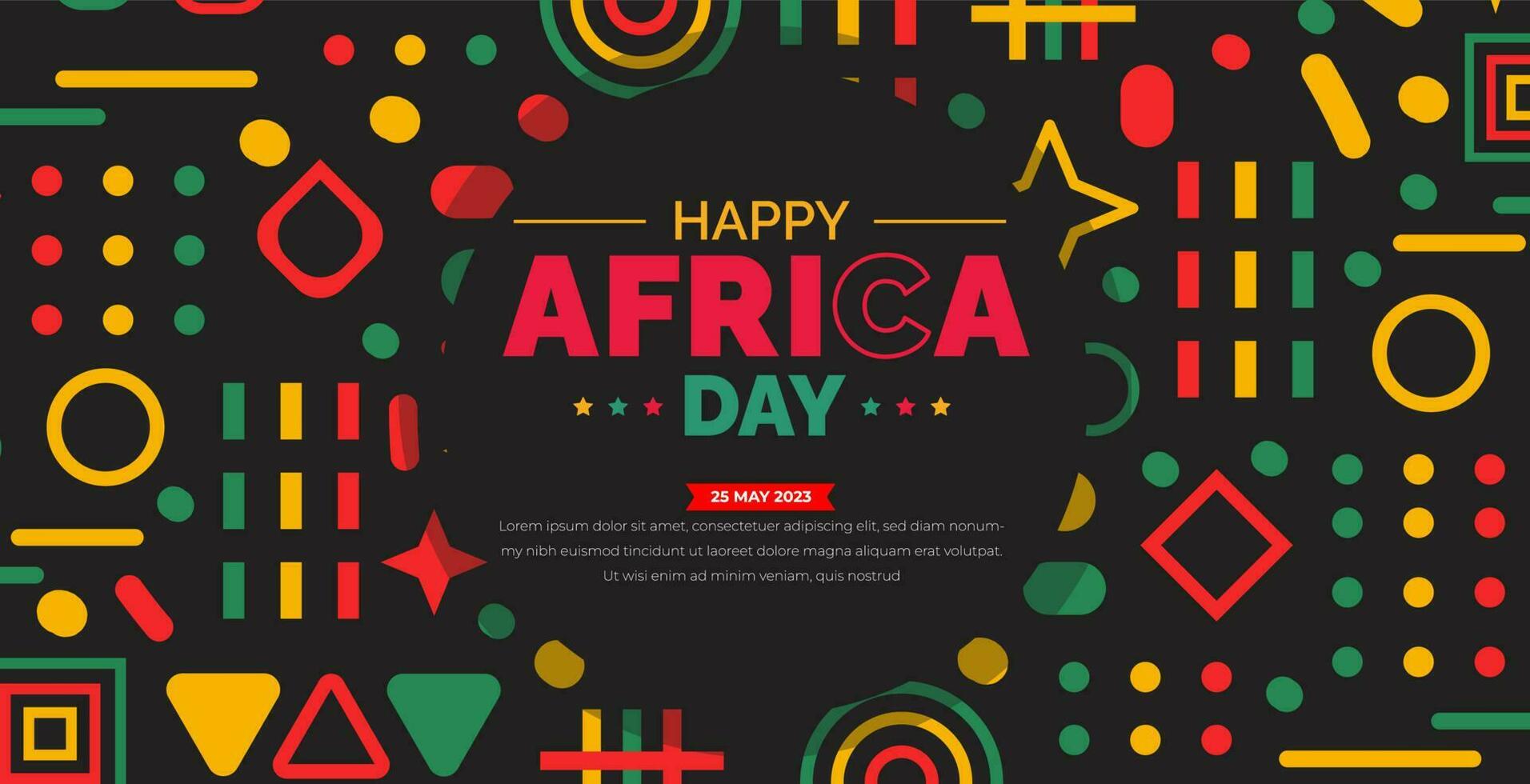 happy Africa day background or banner design Template. 23607419 Vector