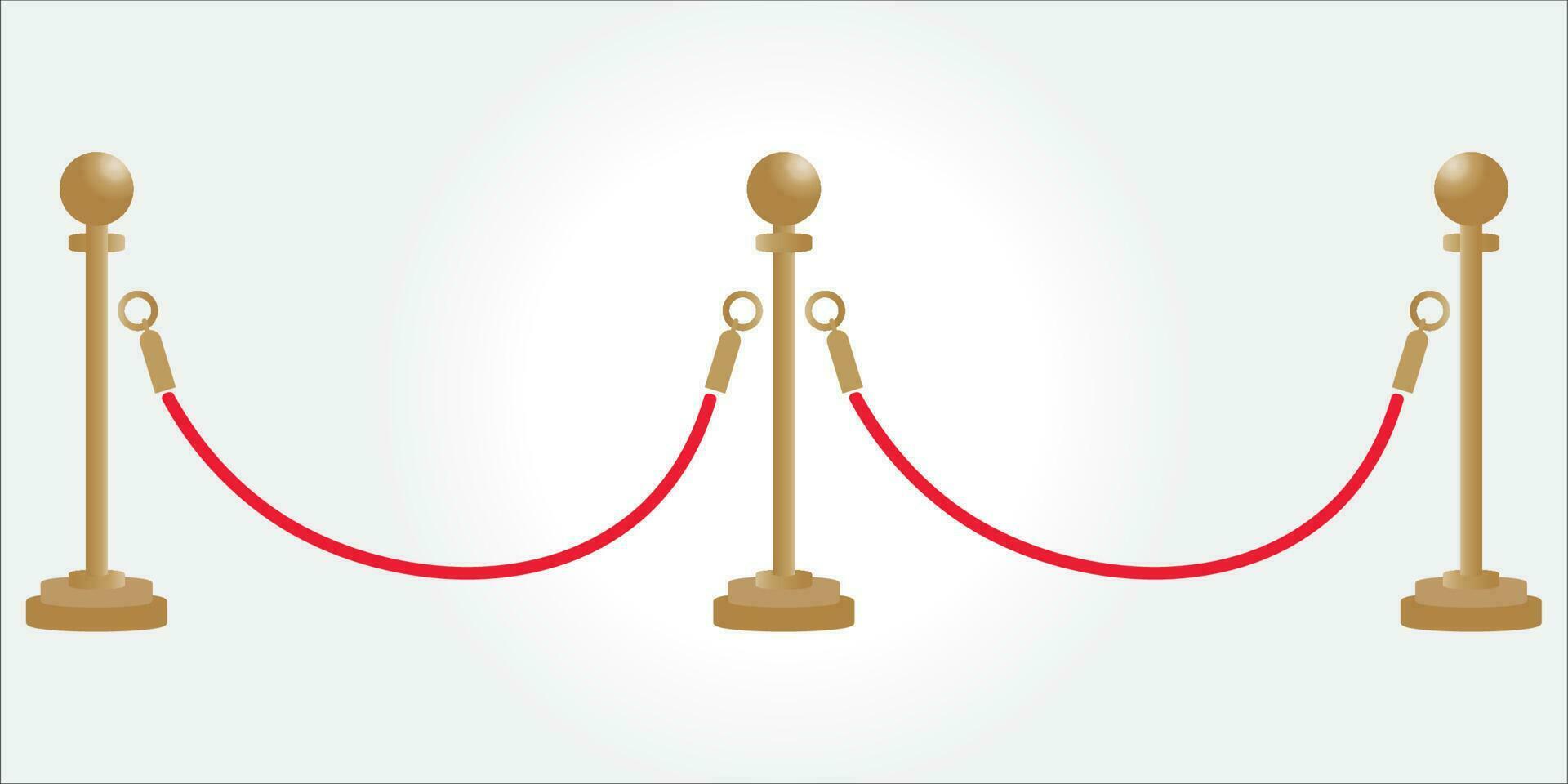 Barrier rope, fencing icon vector illustration symbol