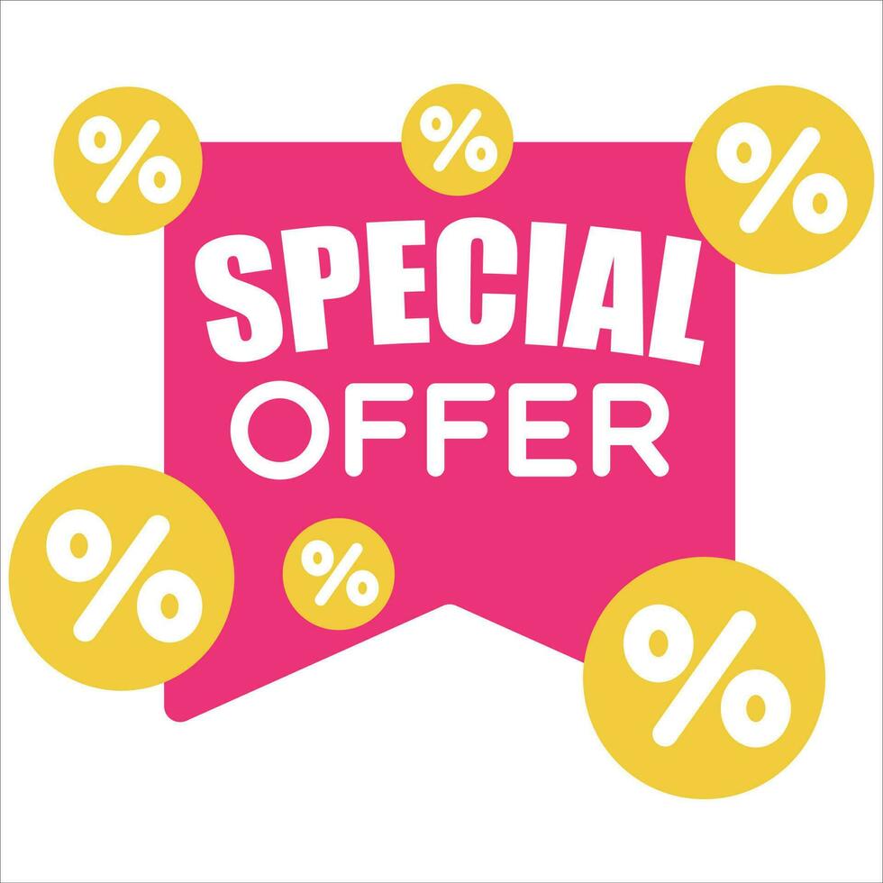 Special offer, discounts icon vector illustration symbol