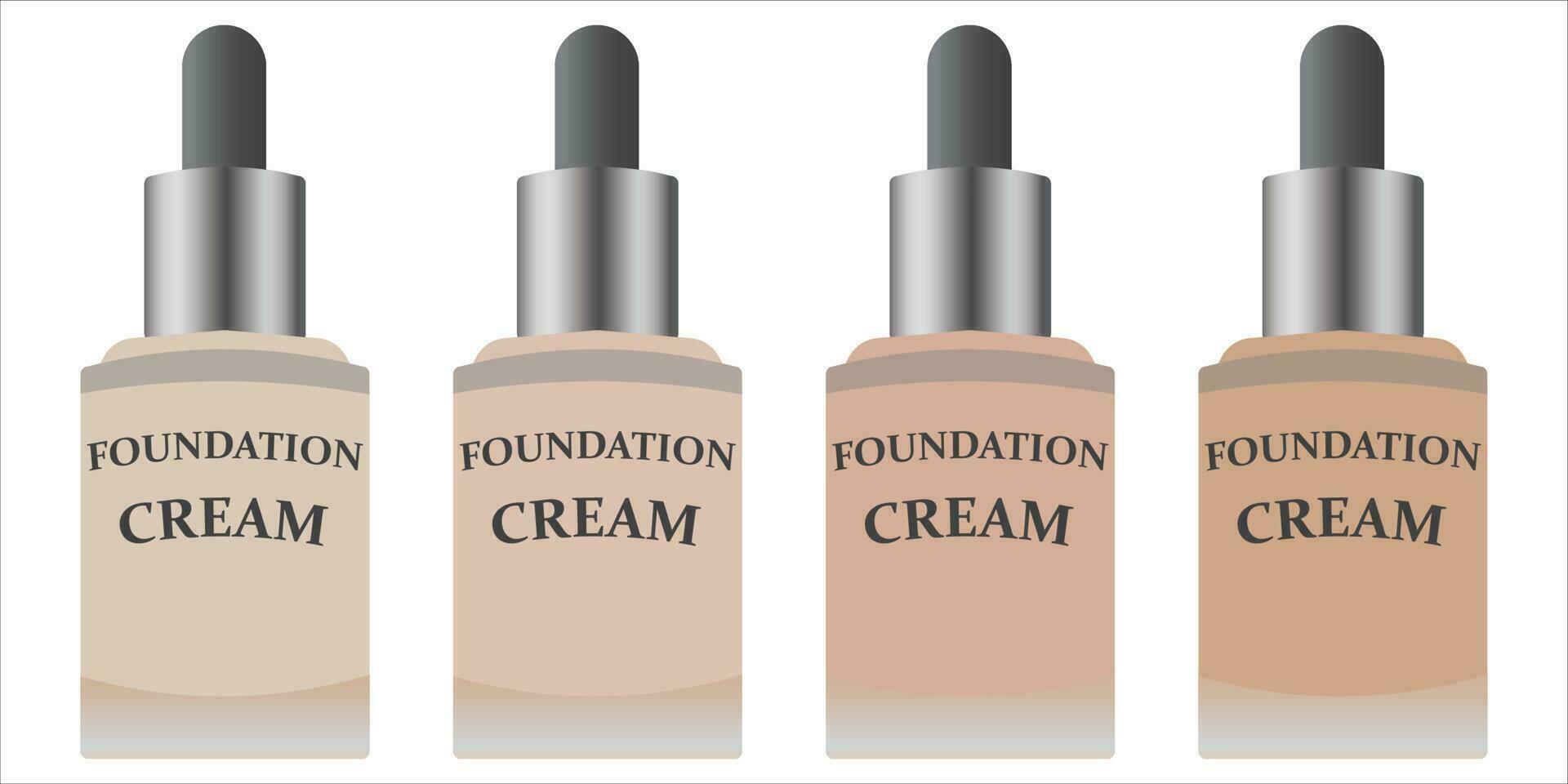 foundation cream set icon vector illustration symbol
