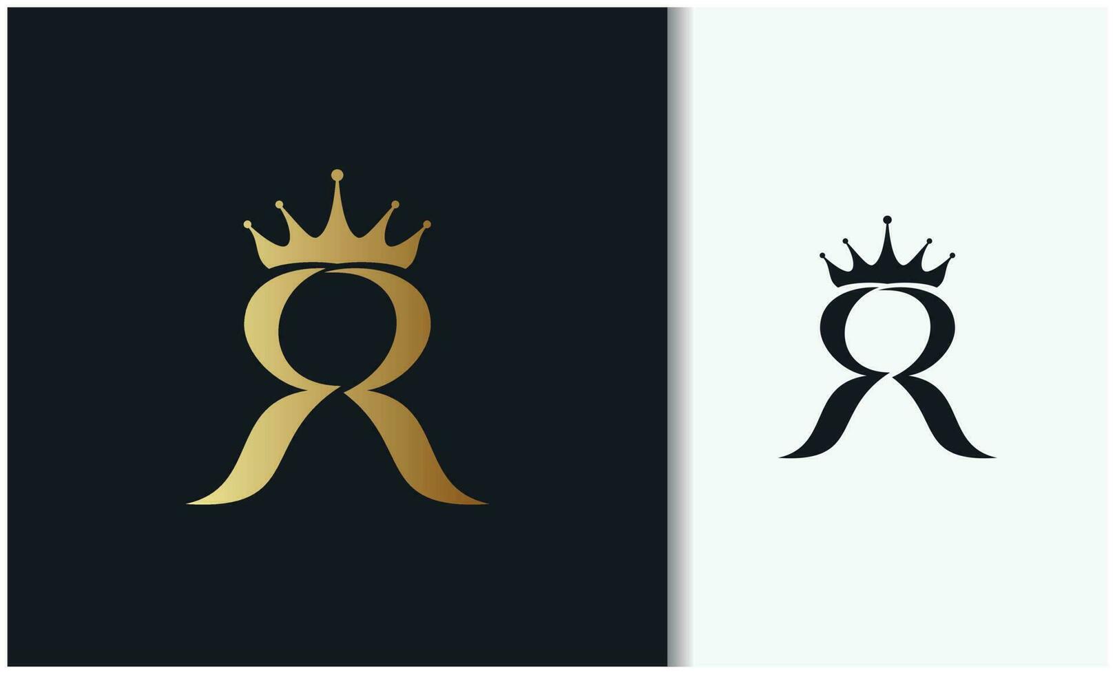 crown logo with double R lettering vector