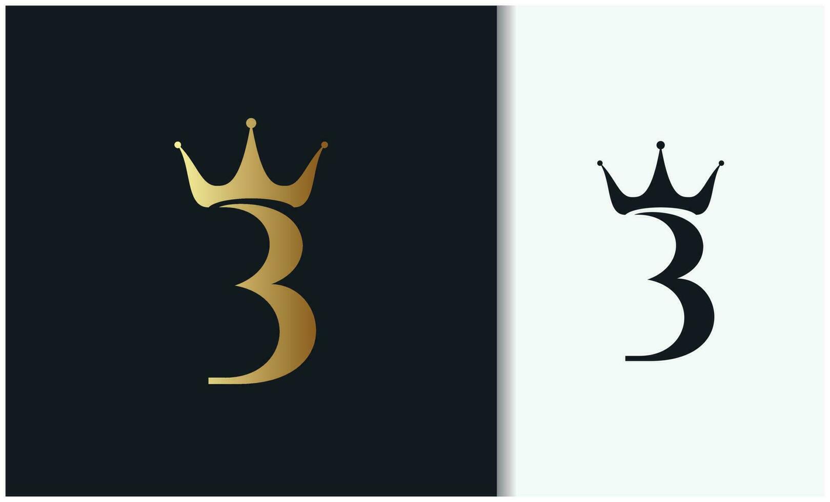 Letter B crown logo vector