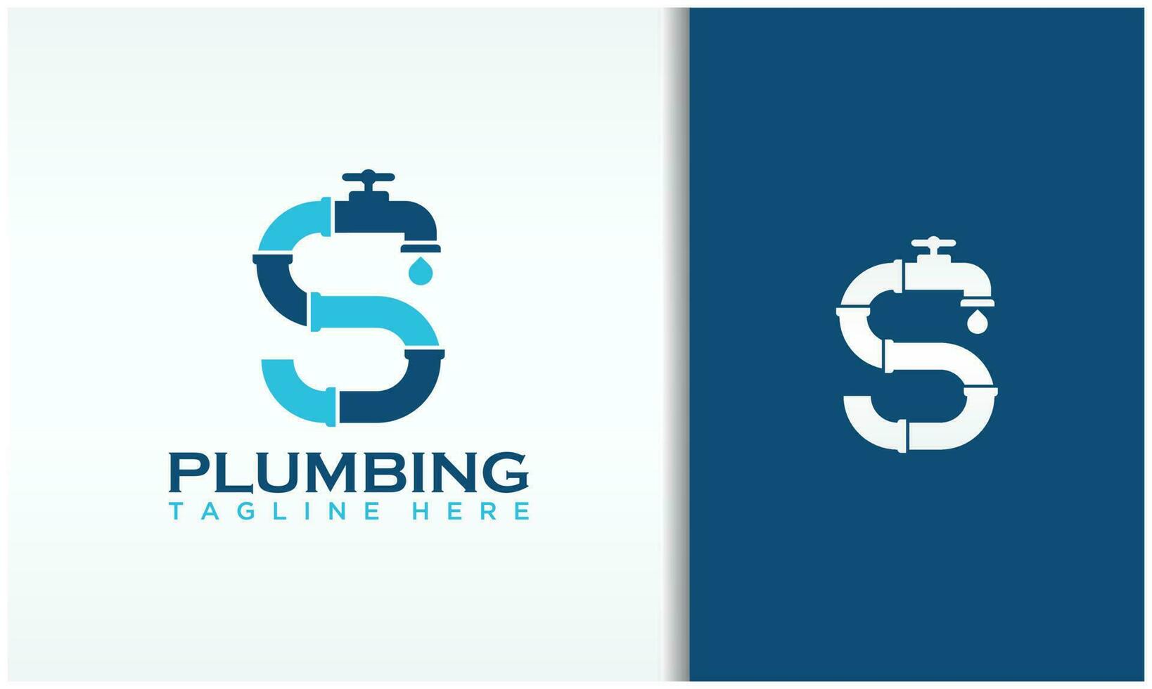pipe logo with the shape of the letter S vector