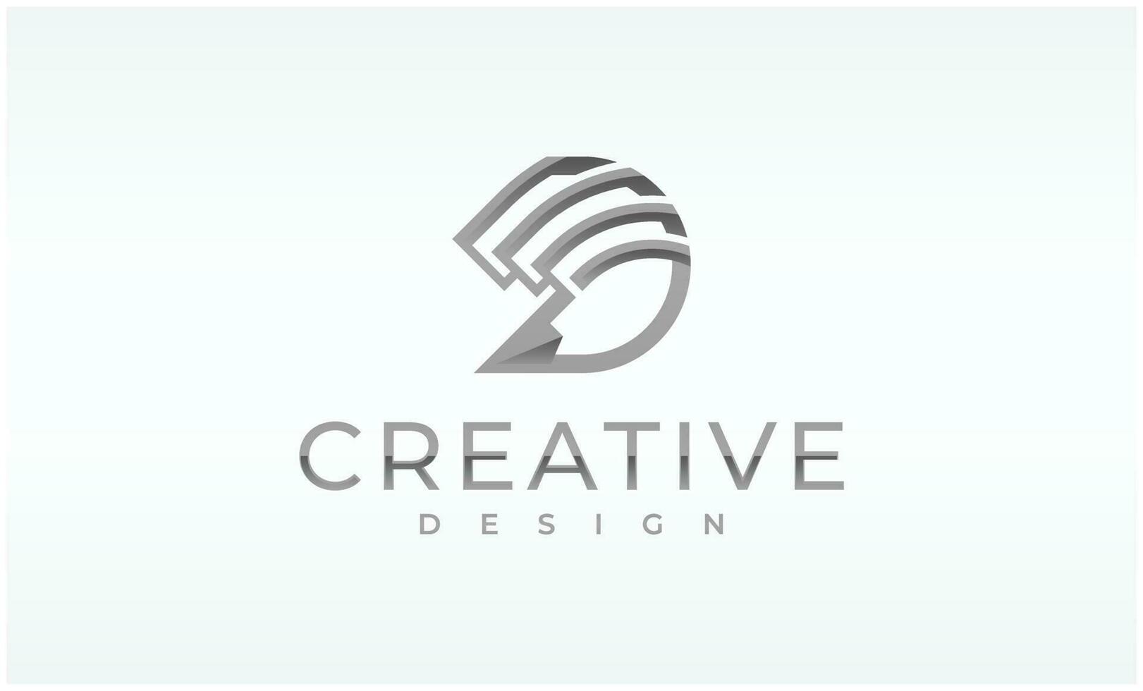 unique logo with creative word vector