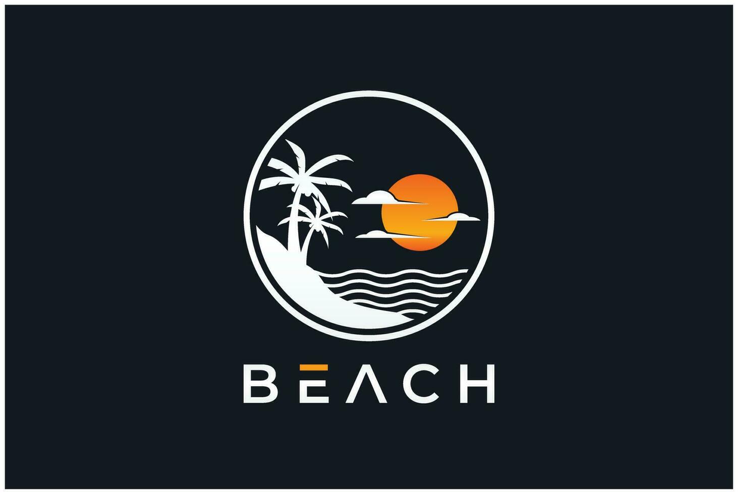 vector logo de playa