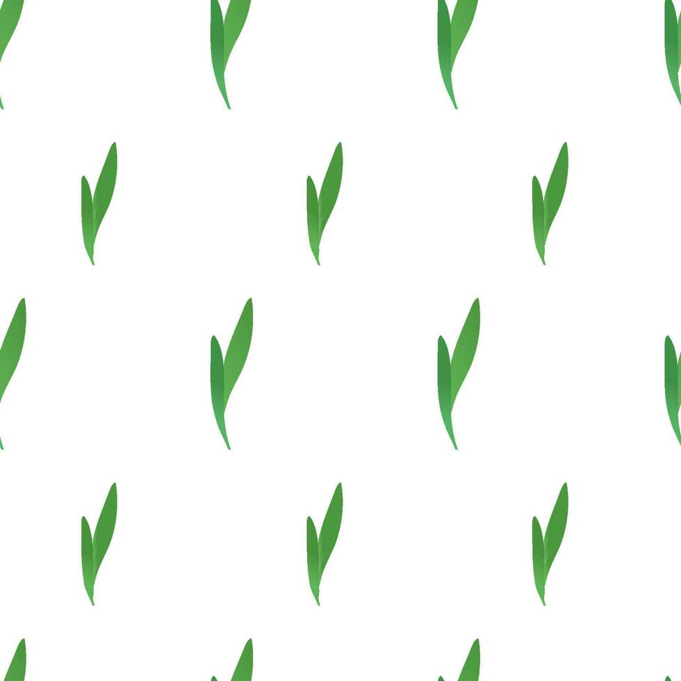 Seamless pattern with green grass vector illustration