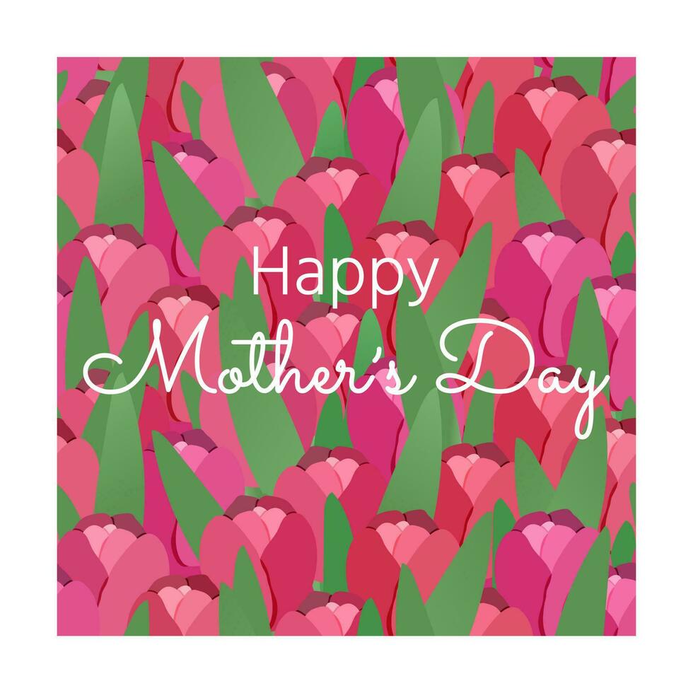 Happy Mother's day greeting card vector illustration