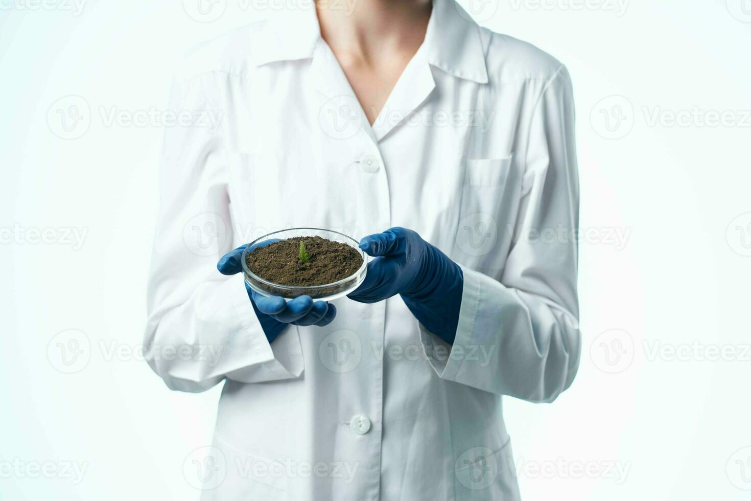 woman laboratory assistant research biology experiment photo