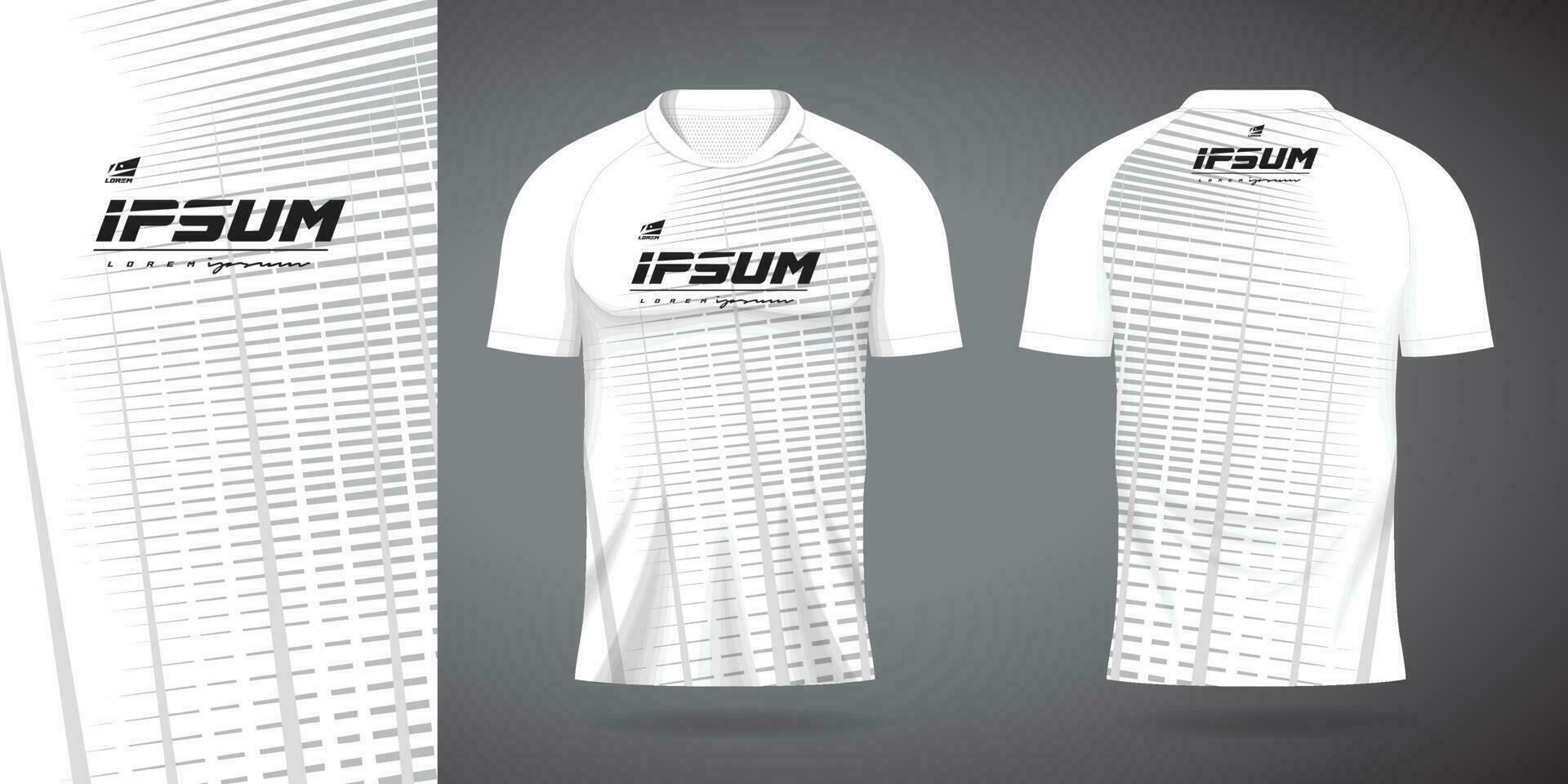 white gray jersey sport uniform shirt design template vector