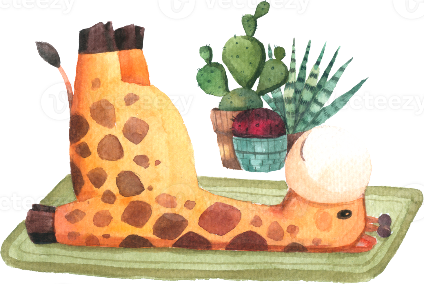 Animal Yoga Meditation watercolor png