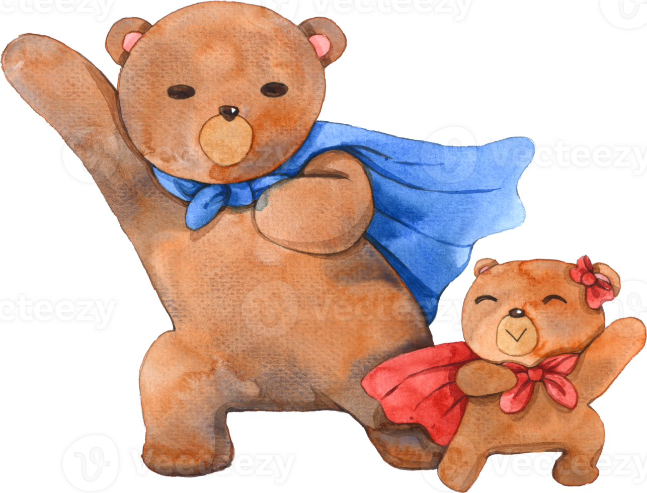 far dag teddy Björn vattenfärg söt djur- karaktär png
