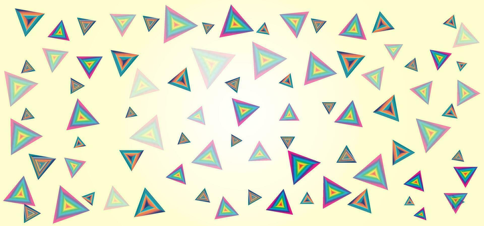 Geometric triangles multi color luxury background vector