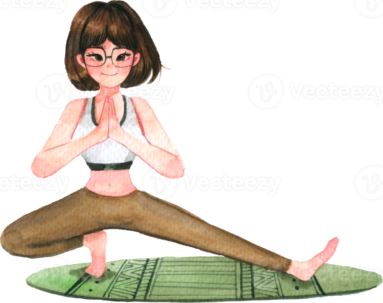 yoga meditatie waterverf png