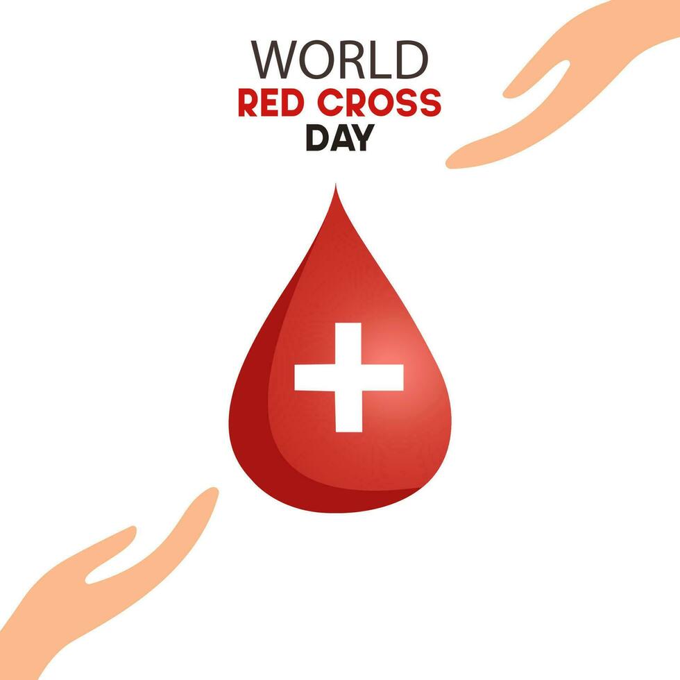 World red cross day concept vector illustration, 8th may red cross health concept with vector