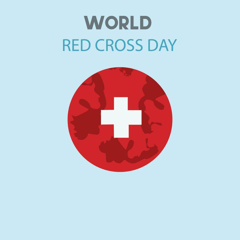 World red cross day concept vector illustration, 8th may red cross health concept with vector