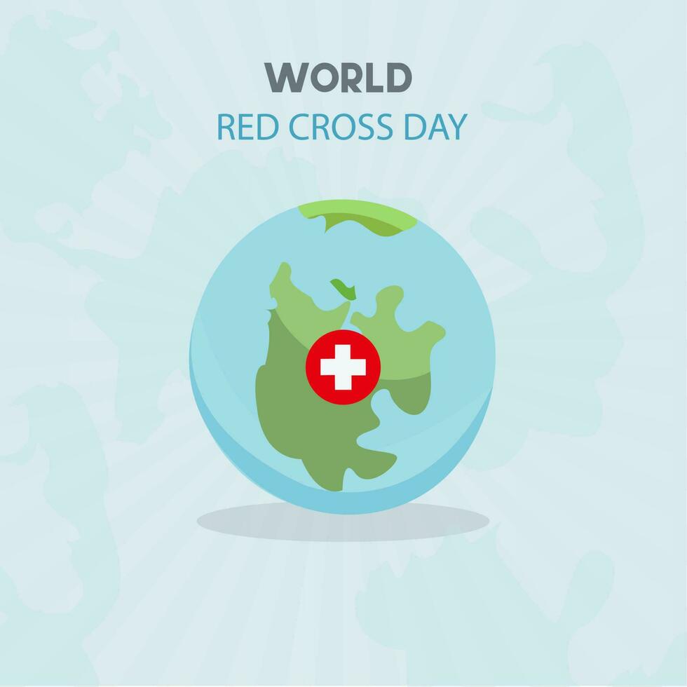 World red cross day concept vector illustration, 8th may red cross health concept with vector