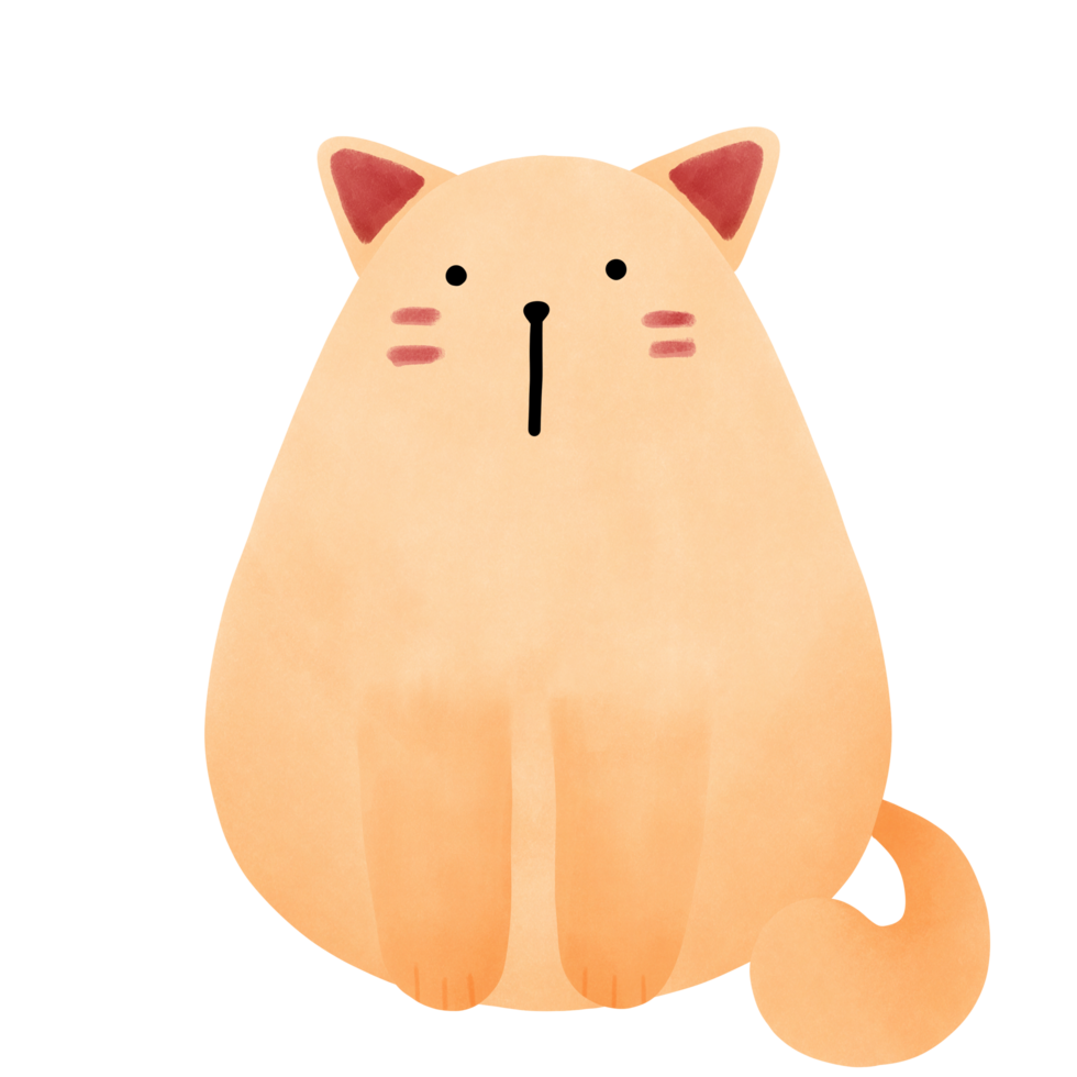 Cute cream cat png