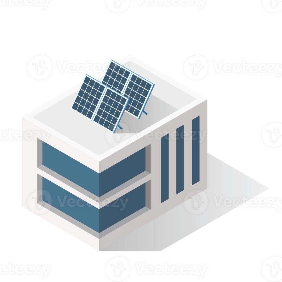 isometric eco building png