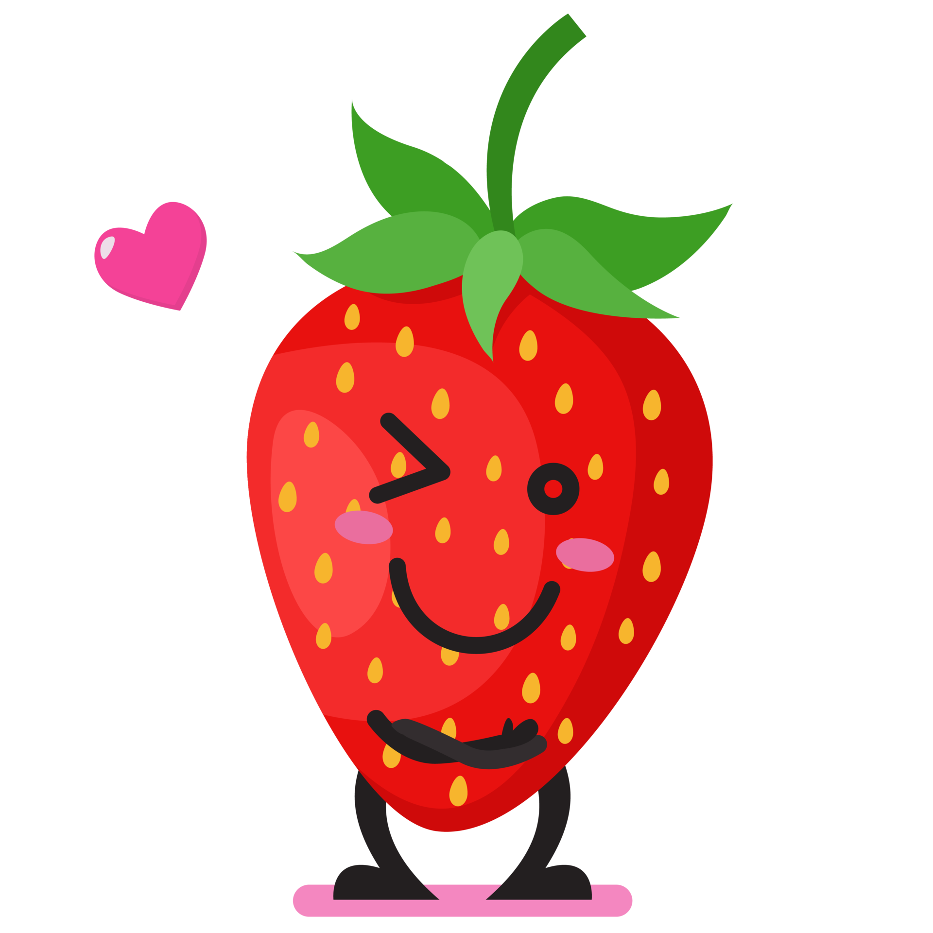 Charming Strawberry emoji 23608690 PNG