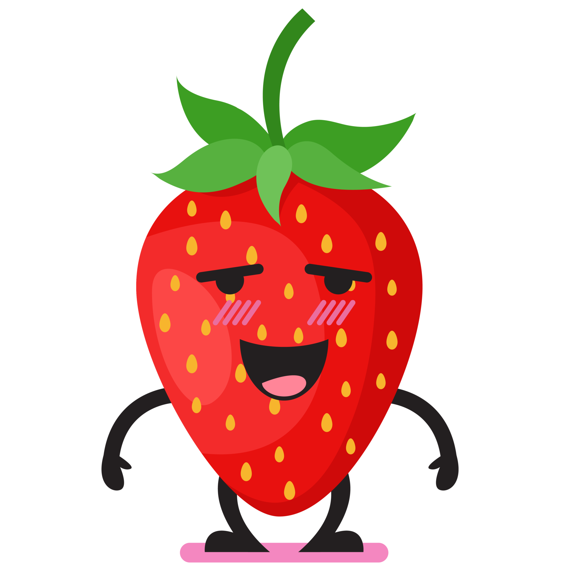 verlegen Erdbeere Emoji 23608692 PNG