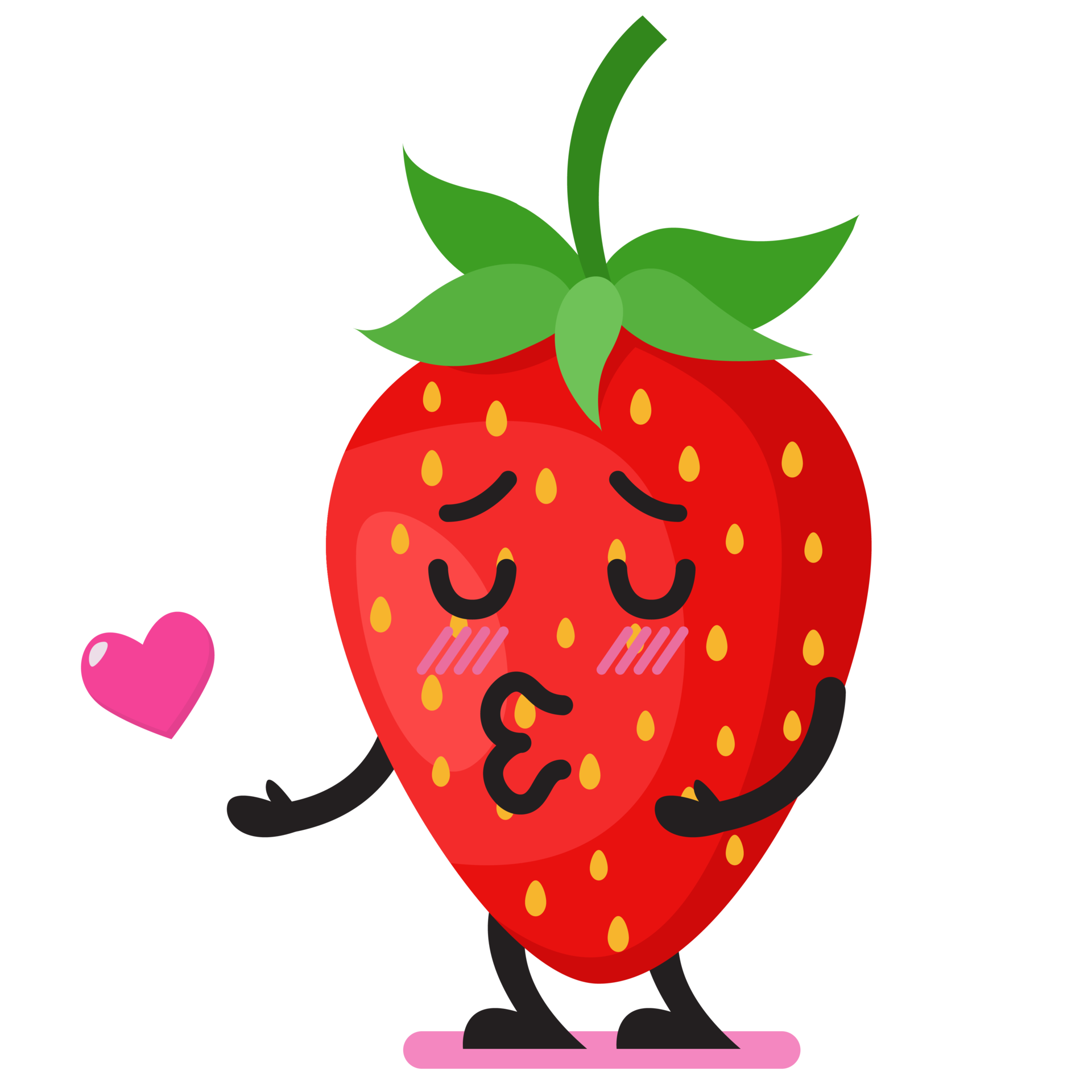 Strawberry emoji is kissing 23608696 PNG