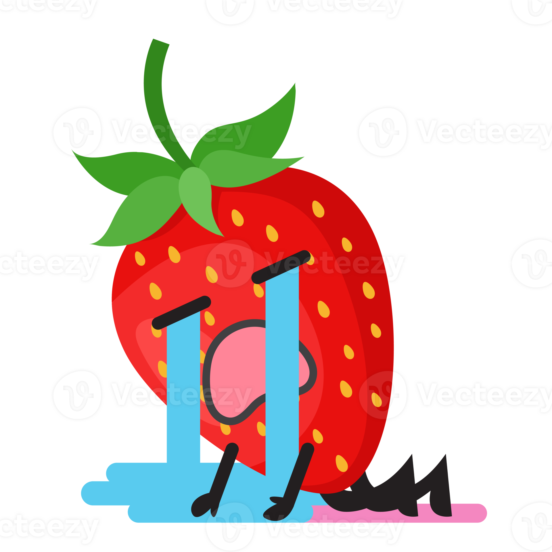 Sadness Strawberry emoji 23608698 PNG
