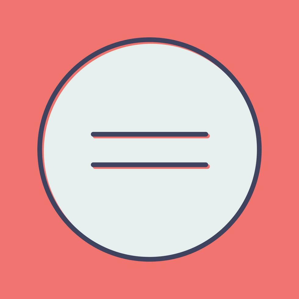 Equal To Vector Icon