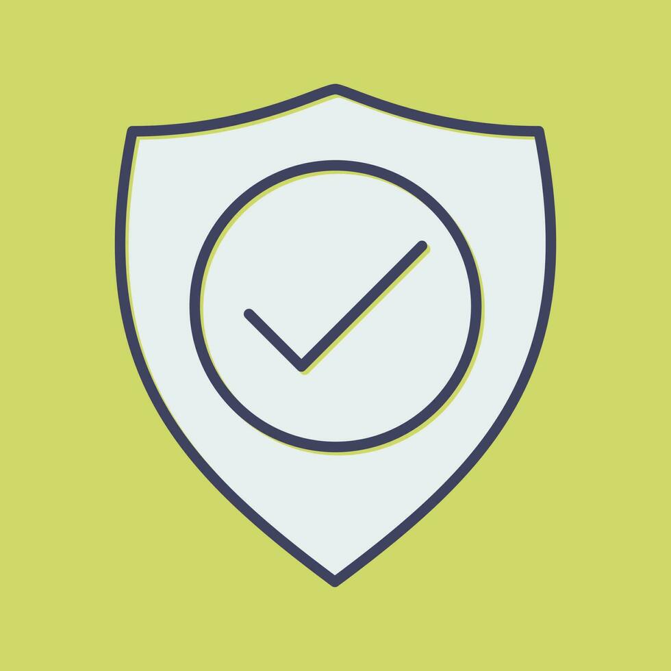 icono de vector de protección verificada