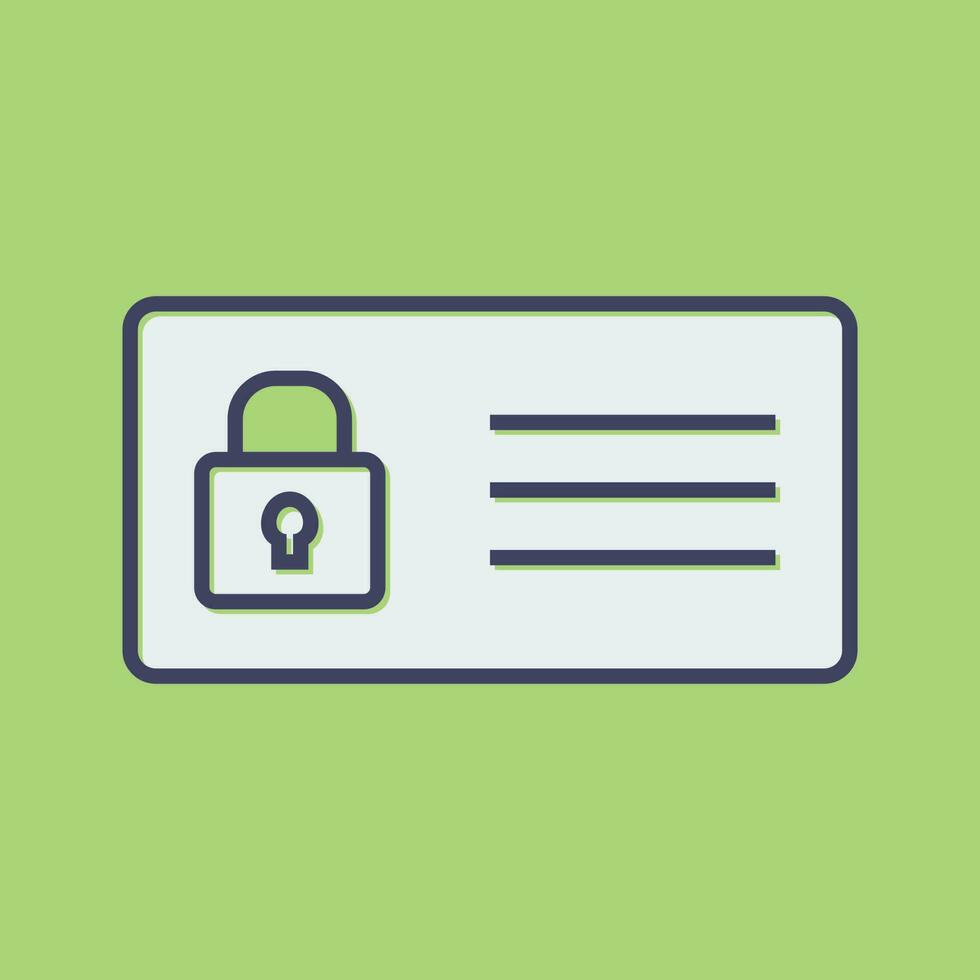 Protected Card Vector Icon