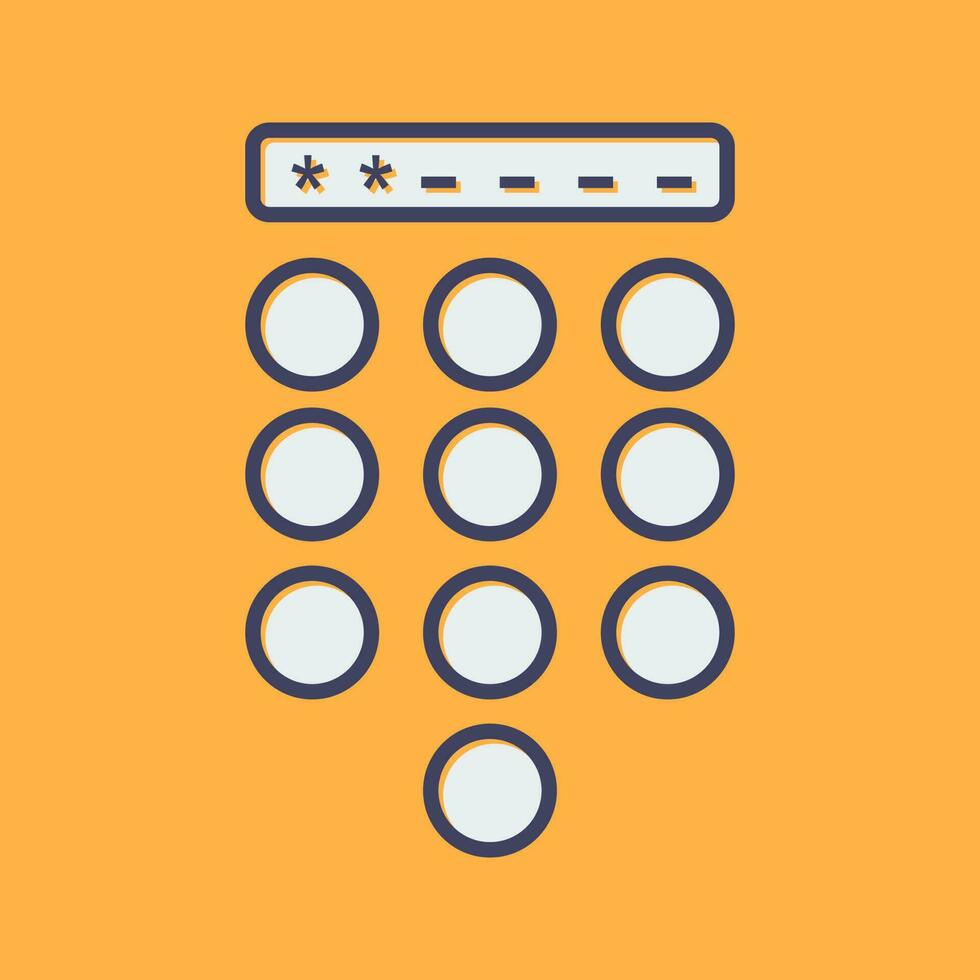 Passcode Lock Vector Icon