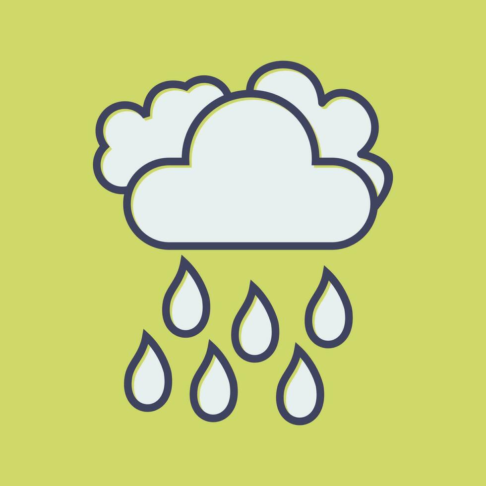 icono de vector de lluvia ligera